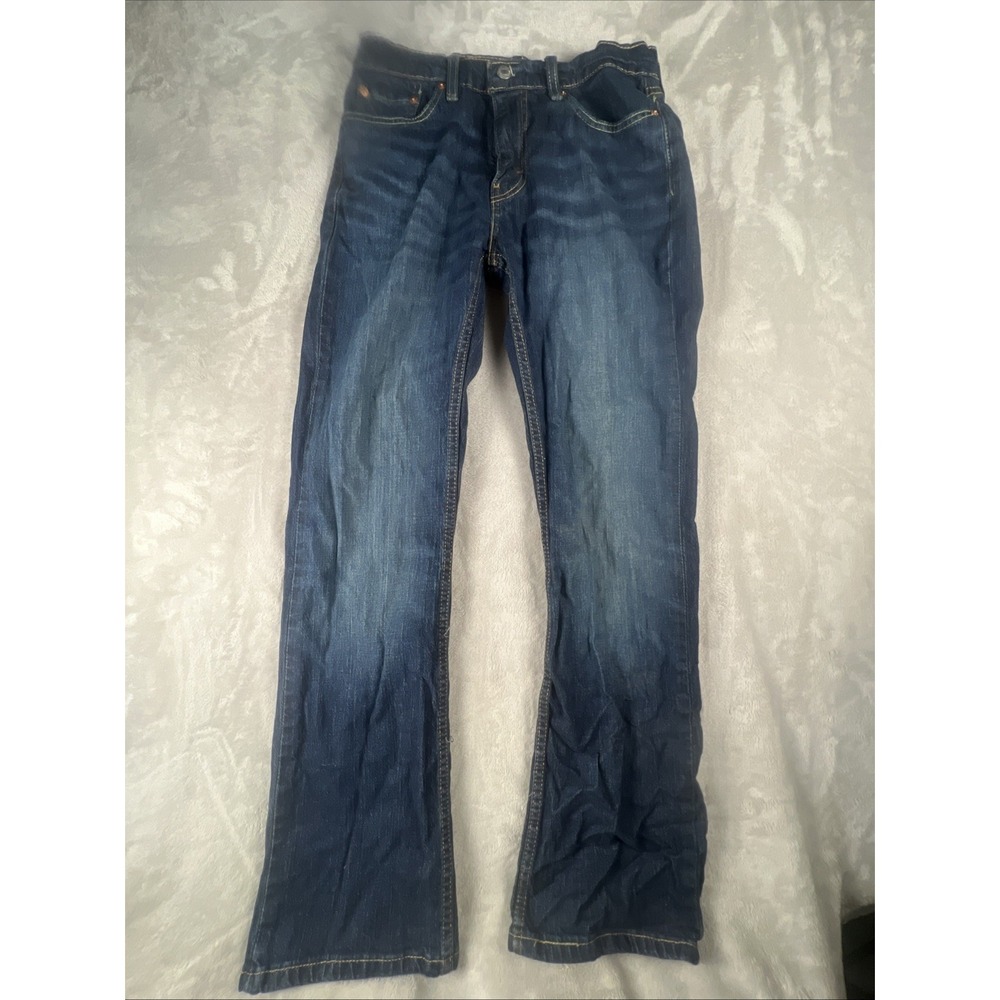 Levis Jeans Mens 30x32 Blue 527 Bootcut Stretch Denim Pants Western Cowboy Work